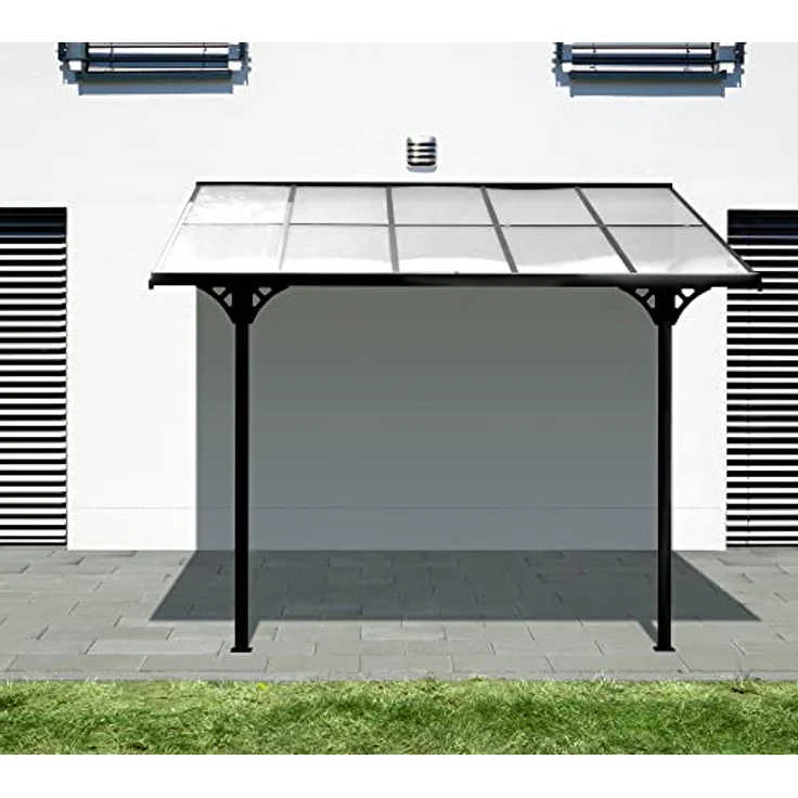 Westmann Terrassenüberdachung Bruce | 300x313x270 cm Schwarz | Aluminium Terrassendach inklusive Hardtop für Sonnenschutz – Bild 3