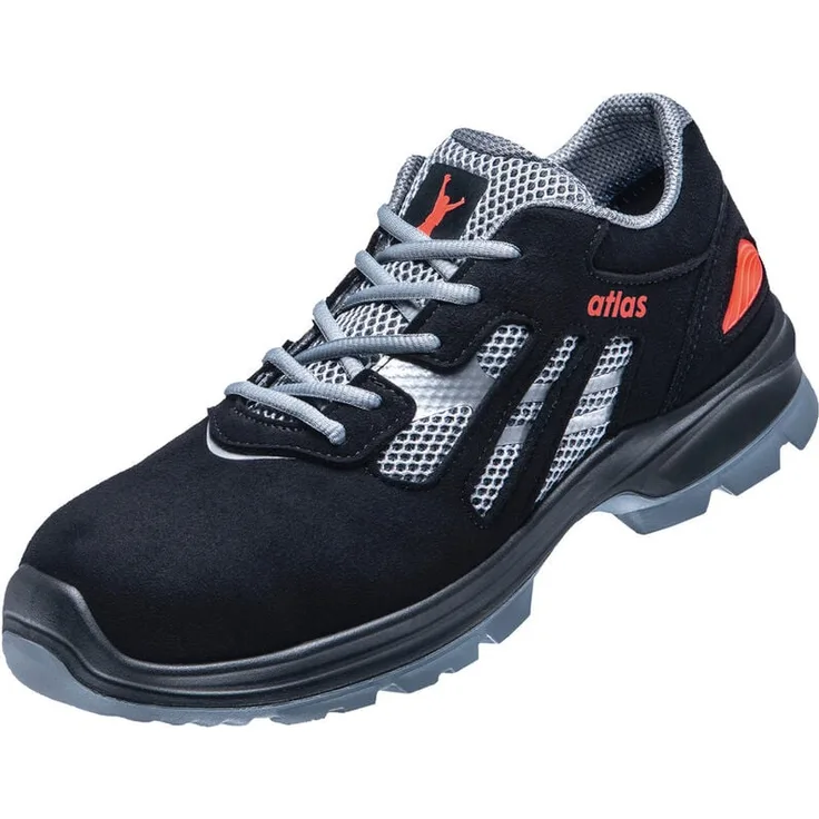 Atlas Flash 2000 ESD Sicherheitshalbschuh, Weite 12, Größe 44, schwarz/grau, EN ISO 20345 S1 SRC, alu-tec Aluminiumkappe