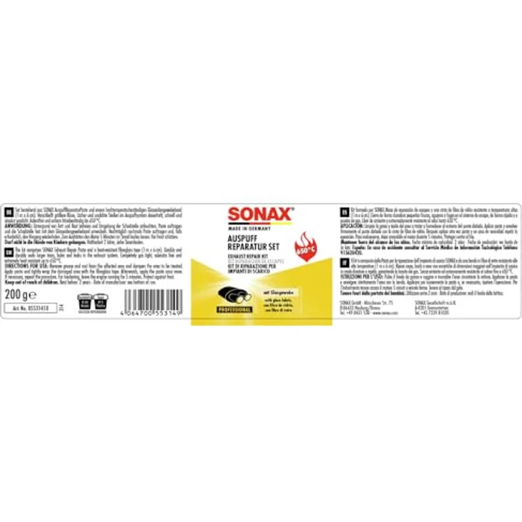 SONAX 05531410  AuspuffReparaturSet 200 ml – Bild 2