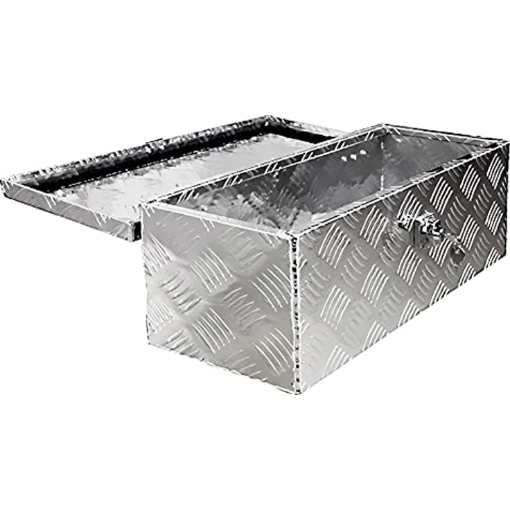 Trucky Truckbox D025, Deichselbox aus Aluminium, Werkzeugkiste mit Schloss, wasserdicht, 59 x 24 x 18 cm – Bild 2