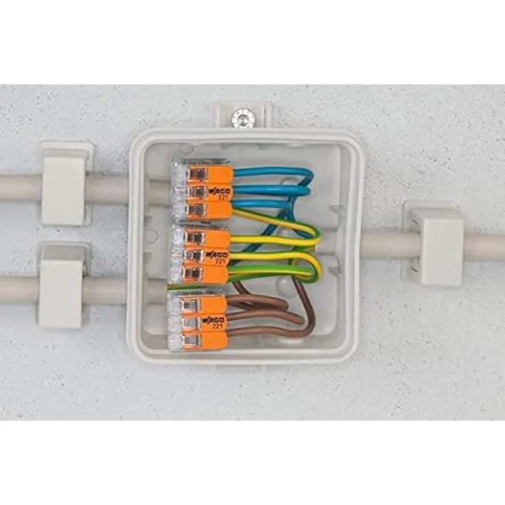 Wago Compact Hebelklemme 221-412, 2 Leiter (0,14 mm² - 4 mm²), 100 Stk., platzsparend und werkzeuglos lösbar – Bild 3