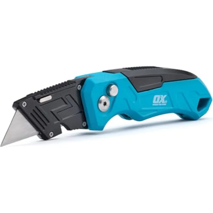 OTTO OX TOOLS OX-P224301 PRO, robustes Klappmesser mit ultra-scharfen Stahlklingen, inkl. 3 Ersatzklingen