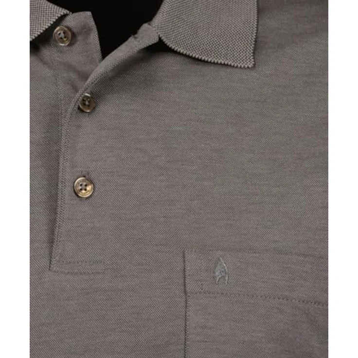 Ragman Herren Poloshirt "Soft-Knit", Braun, mit kurzarm, Brusttasche und pflegeleichtem Materialmix aus Baumwolle und Polyester – Bild 4