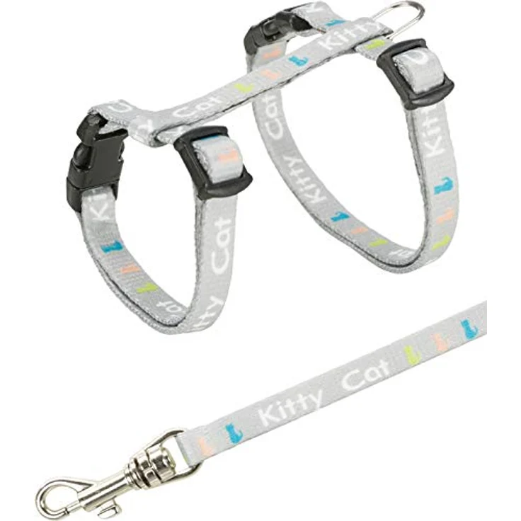 Trixie 4181 Kätzchengeschirr mit Leine, Nylon, 21–33 cm/8 mm, 1,20 m – Bild 2