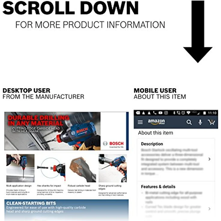 Bosch IMC03 3/16 Impact MultiConstruction Drill Bit – Bild 7