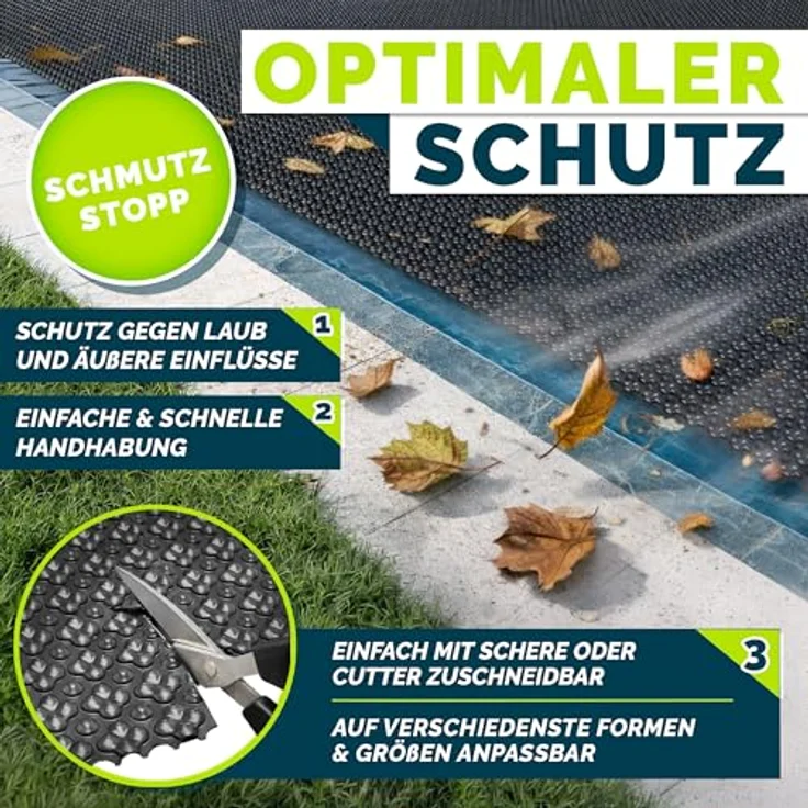 tillvex® Elite Pool Solarfolie 400 µm, rechteckig 260x160 cm, Premium Solarplane ProHeat QB4, zuschneidbar, für Wassererwärmung mit Poolheizung – Bild 2