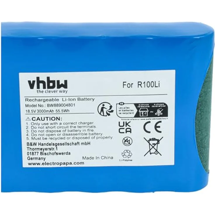 VHBW Akku kompatibel mit Gardena Smart Sileno free 800 und 600, 3Ah, 18,5V Li-Ion, blau – Bild 5