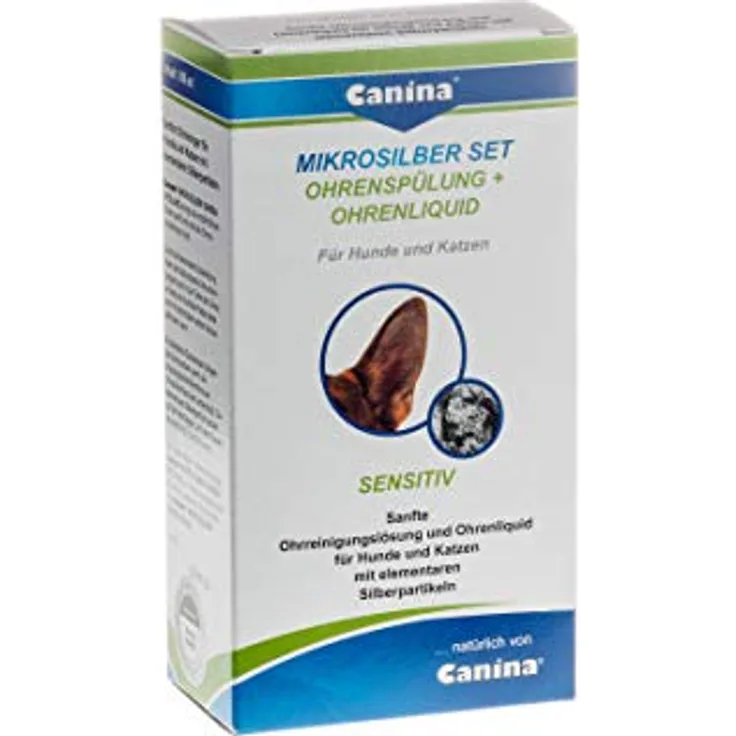 Canina 74262 2 Mikrosilber Set (Ohrenliquid,Ohrenspülung), 50 ml (2er Pack)