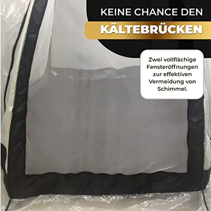 Bio Green Tropical Island Breeze XL, Überwinterungszelt aus hochwertiger RainExo-Folie mit 2 großen Belüftungsöffnungen, H 280 x Ø 340 cm – Bild 5