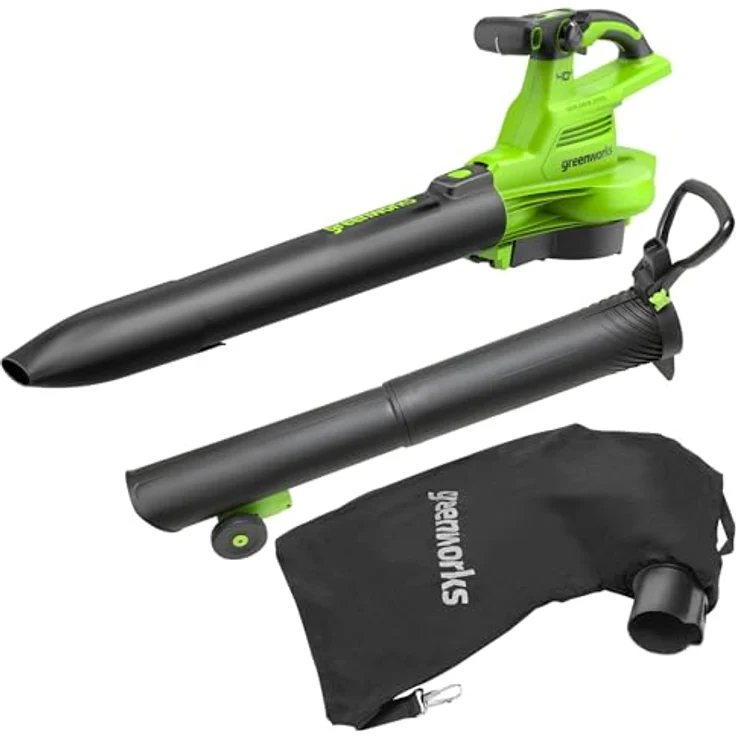 Greenworks GD40BVII, Akku-Laubsauger & -bläser mit 40V Induktionsmotor, 2-in-1 Funktion – Bild 1
