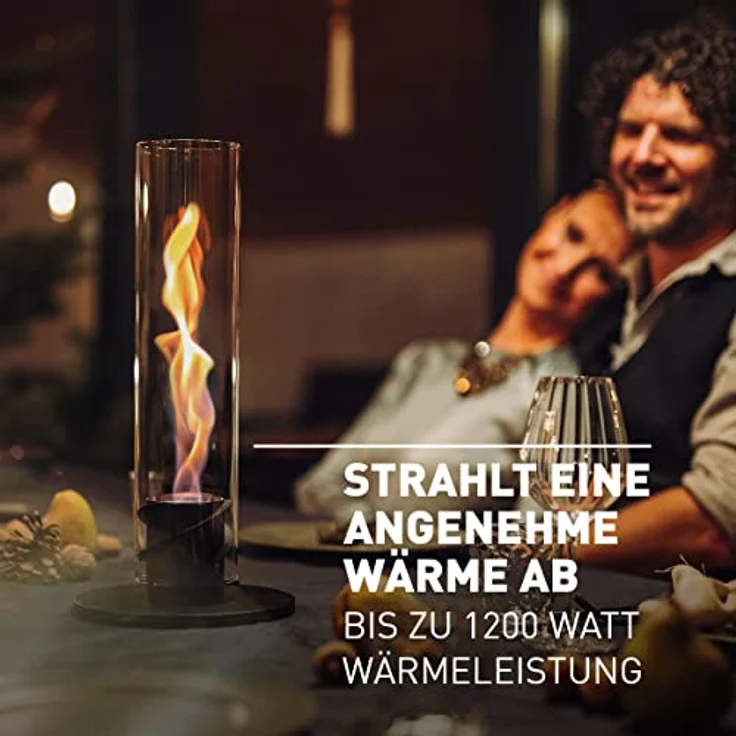 höfats - Spin 90 Schwarz - Tischkamin für Indoor und Outdoor - Tischfeuer, Windlicht, Gartenfackel und Bioethanolkamin aus Edelstahl – Bild 3