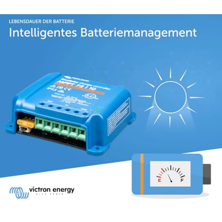 Victron Energy BlueSolar MPPT 75V 10 Amp 12/24-Volt Solar Laderegler, intelligentes MPPT-System mit Bluetooth-Funktion – Bild 2
