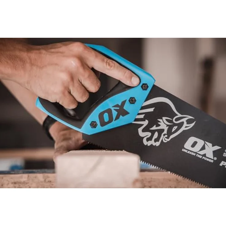 OX Tools OX Pro Easy Start Handsäge, 550 mm mit 13TPI Schneidezähnen, Teflonbeschichtung und Softgrip-Griff – Bild 4