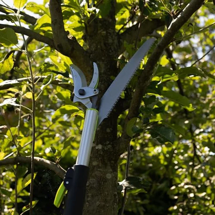 NovaTerra Astschere 2in1 mit Teleskopgriff, Höhenverstellbar von 1,4 bis 3,05 m, ergonomisches Design, präzise Schneidekraft – Bild 2