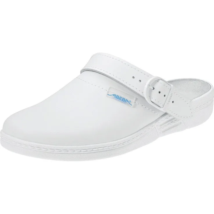Abeba Clog 7021, OB FO SRC, Größe 39, weiß - Sicherheitssandale mit klappbarem, verstellbarem Fersenriemen