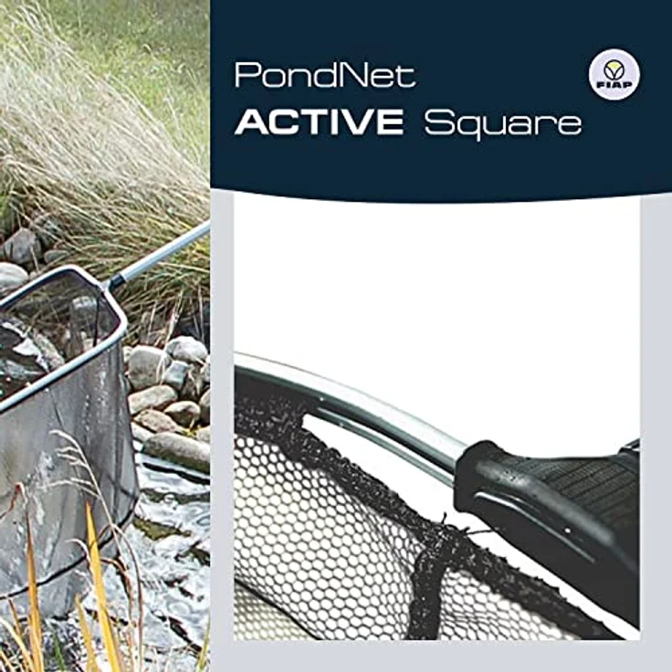 FIAP PondNet Active Square, Profi Teichkescher mit Teleskopstiel (600 - 1.800 mm), 350 x 350 mm, für Teichreinigung und Fischfang – Bild 4