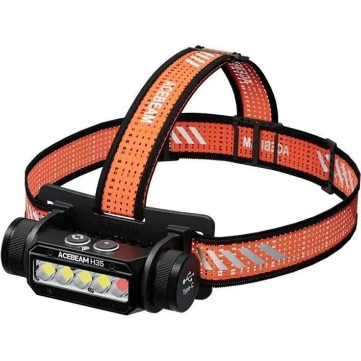 AceBeam H35 Taschenlampe, leistungsstarke LED-Taschenlampe mit hoher Lichtausbeute und kompakter Bauweise