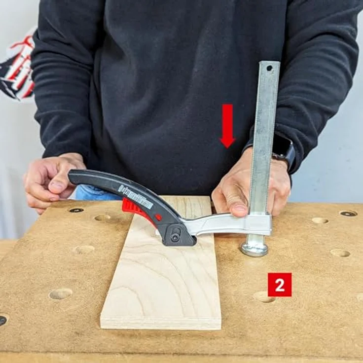 Bessey Schraubzwinge Aktionsset mit Spannwerkzeugen, zum Arbeiten auf dem Tisch, 20 mm, blau – Bild 5