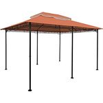 Spetebo Ersatzdach für Pavillon Cape Town 4x3 m - wasserdicht - in 3 Farben - Pavillondach 3x4 m mit PVC Beschichtung (Terracotta)