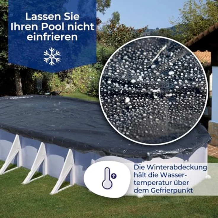 Gre CIPR551 - Winterabdeckung für Rundbecken von 550 cm im Durchmesser, Farbe schwarz - Preisvergleich – Bild 3