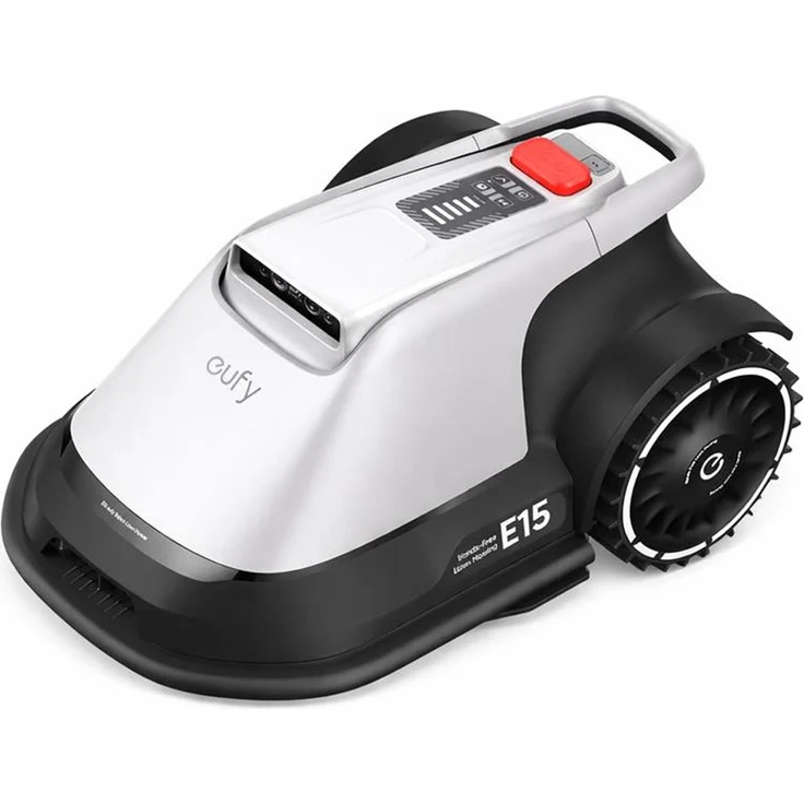 eufy E15 Solo Rasenmähroboter, kabelloser Mähroboter mit 3D-Stereokameras und Hinderniserkennung, Durchmesser: 20 cm
