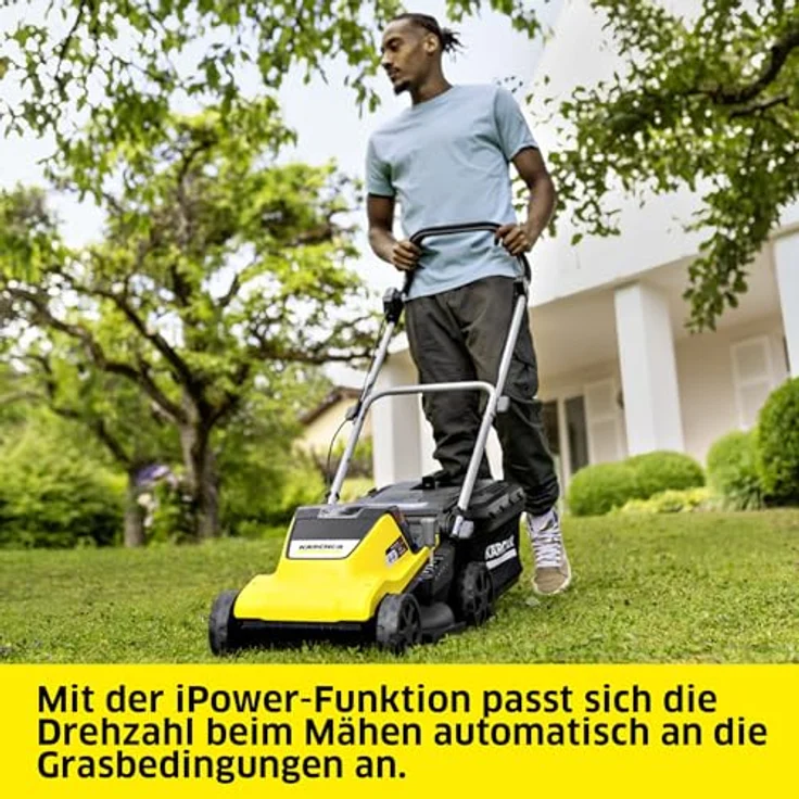 Kärcher Akku-Rasenmäher 'LMO 4-18 Dual' 18 V ohne Akku, bis 450 m², 2-in-1-Mähsystem, Mulchfunktion, iPower-Funktion, 37 cm Arbeitsbreite – Bild 3