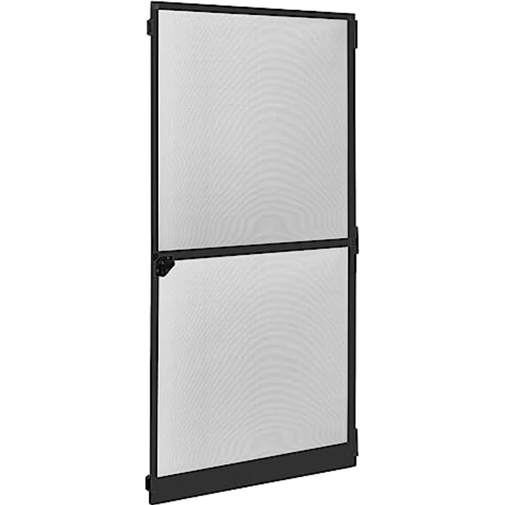 Grafner Fliegengitter Tür, Aluminiumrahmen mit Türschließer und Trittschutz, individuell zuschneidbar, Fiberglas-Gewebe, slim Design, anthrazit, 120 x 240 cm – Bild 2