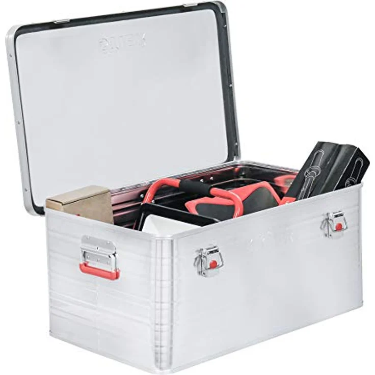 Stier Alubox, Werkzeugkoffer mit stabiler Verarbeitung für Aufbewahrung und Transport, silber – Bild 3