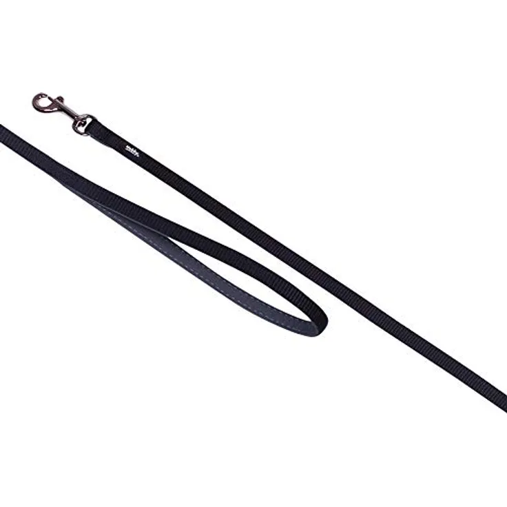 Nobby Leine Classic Preno Mini, schwarz, 120 cm, 10 mm, für Welpen und kleine Hunde mit Neoprenfutter