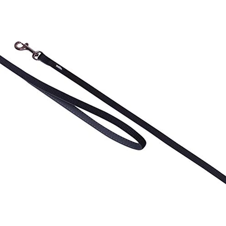 Nobby Leine Classic Preno Mini, schwarz, 120 cm, 10 mm, für Welpen und kleine Hunde mit Neoprenfutter – Bild 1