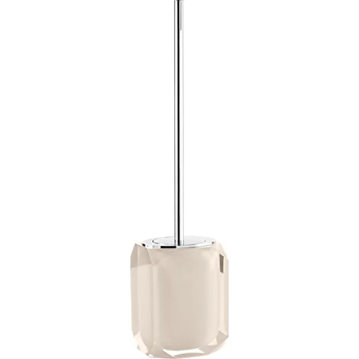 Gedy Chanelle Bürstenhalter, Kunstharz, Beige, 8,6 x 10,6 x 45,7, Metal, 8,6x10,6x45,7