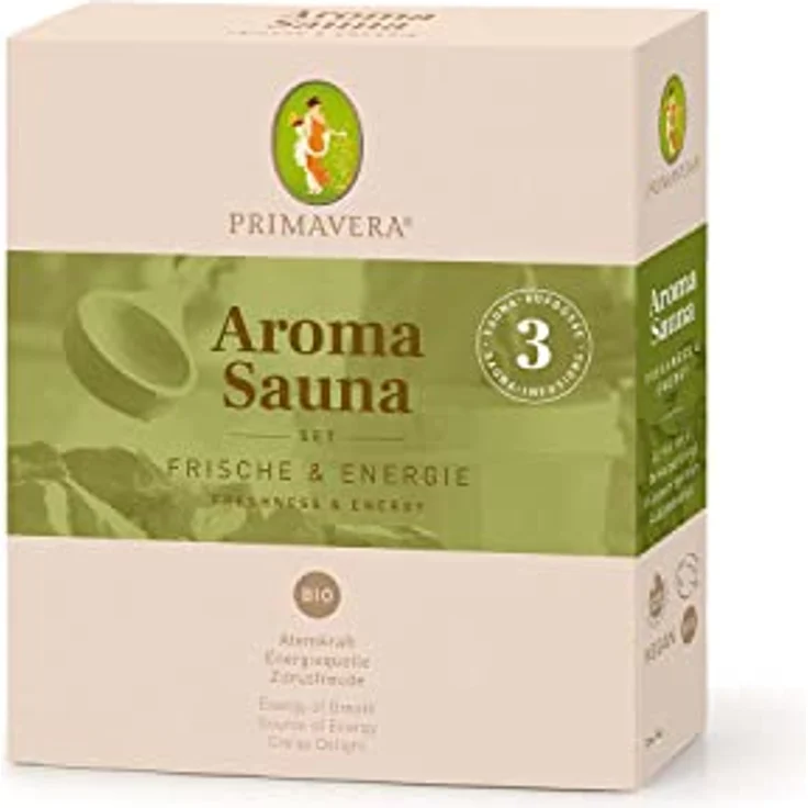 PRIMAVERA SET Aroma Sauna Frische & Energie 1 St Konzentrat, 3 Bio Aroma Sauna-Aufgüsse in einem Set – Bild 3