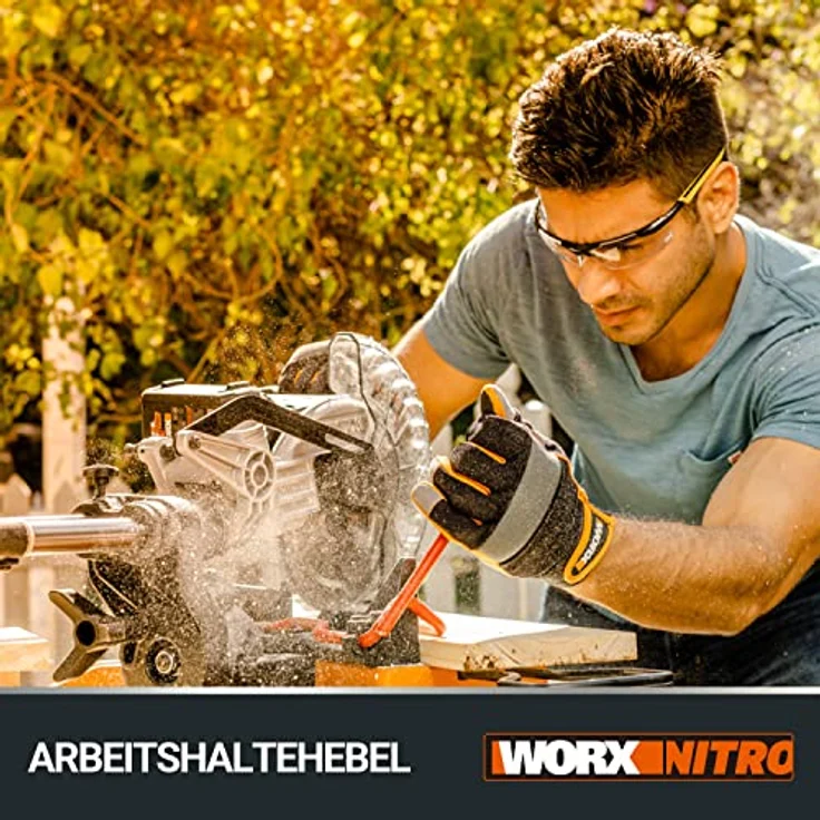 WORX WX845.9 Akku-Zug- Kapp- und Gehrungssäge 20VMultifunktionssäge für zahlreiche Schnittarbeiten – Bild 3
