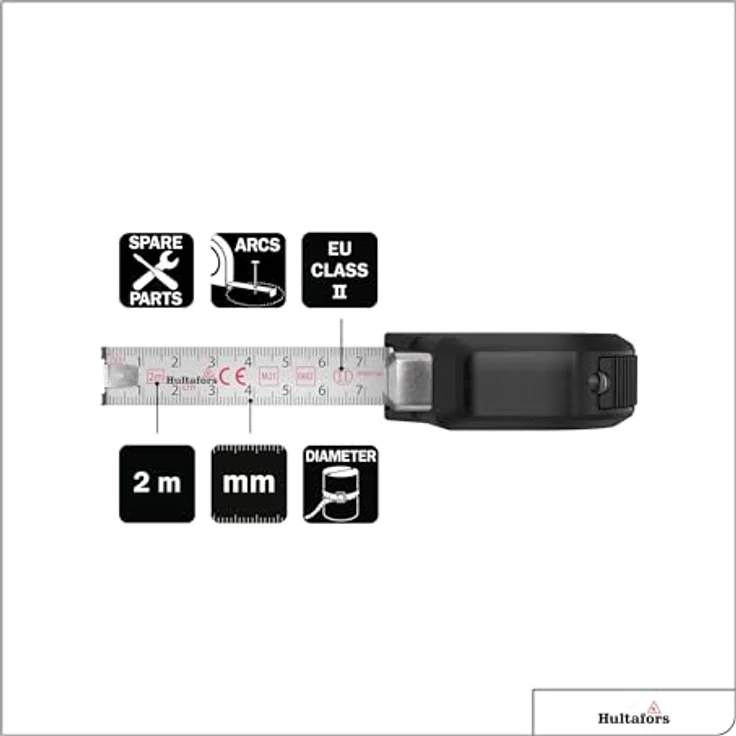 Hultafors Taschenrollbandmaß Talmeter L.2m Band-B.16mm ABS-Gehäuse Hultafors – Bild 5