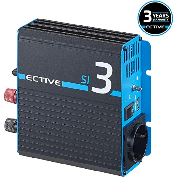 ECTIVE SI-Serie Sinus Wechselrichter 300W 24V zu 230V 7 Varianten: 300W - 3000W 24 Volt 300 Watt Spannungswandler DC auf AC, 24 V auf 230V Stromwandler, Inverter mit reiner Sinuswelle – Bild 3