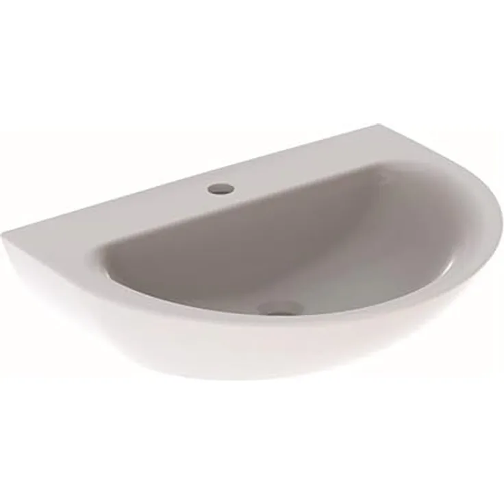 Geberit Renova Waschtisch, 1 Hahnloch, ohne Überlauf, Breite: 70cm, Farbe: Weiß - 500.665.01.1