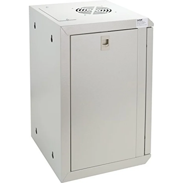 HMF 63309-07 Serverschrank 10 Zoll, 9 HE, Netzwerkschrank, 31,2 x 30 x 48,3 cm, lichtgrau – Bild 4