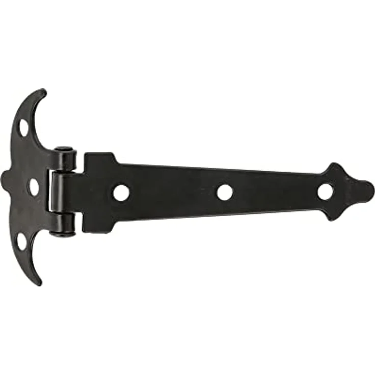Amig - Zweiflügeliges Scharnier Mod. 551, Stahlscharnier in Schmiedeausführung, für glatte Drehtüren im Innen- und Außenbereich oder für Schränke - 90 x 55 x 1,5 mm, Schwarz – Bild 2