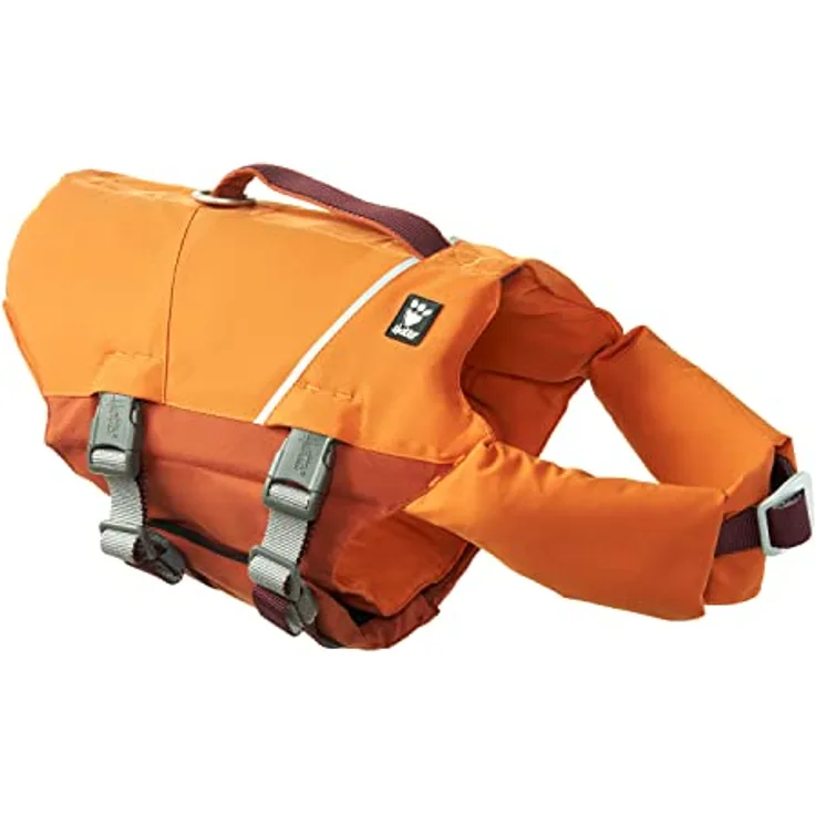 Hurtta Life Savior Eco Schwimmweste für Hunde, orange, M, verbesserte Passform, recycelte Materialien, Sicherheitsreflektoren, ideal für Schwimmen und Wasserrettung