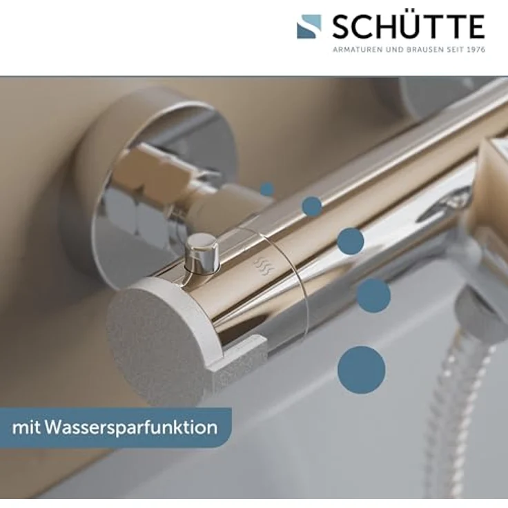 SCHÜTTE LONDON Thermostat Wannenfüllarmatur, Chrom – Bild 3