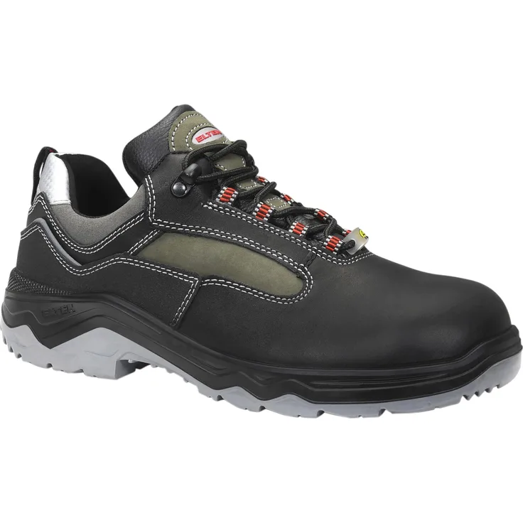 ELTEN LEN ESD S3S Sicherheitsschuh, Arbeitsschuh aus Rindleder/Hydrophobiertes Nubukleder/Mikrofaser, schwarz