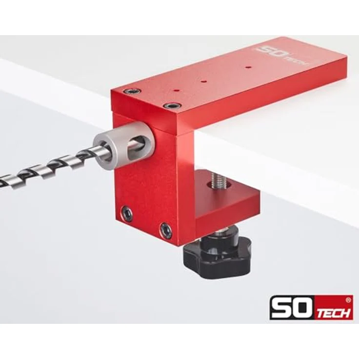 SO-TECH Bohrlehre K-Push Boden + Adapter, Bohrschablone für Drucköffner mit ø 10 mm Einbaudurchmesser, inkl. Abstandshalter 1 mm – Bild 3