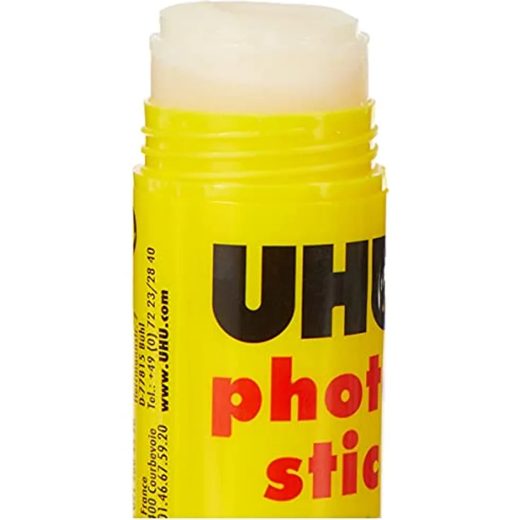 UHU Klebestift photo stic 21g, Lösungsmittelfrei und schnell trocknend, für Fotos und Druckpapiere – Bild 3