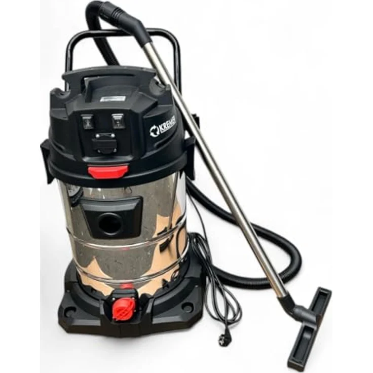 DeTec. Industriesauger 2400W Nass- Trockensauger 65L Schmutzbehälter Industriestaubsauger Gewerbestaubsauger Nasssauger mit Steckdose (2400W) – Bild 2