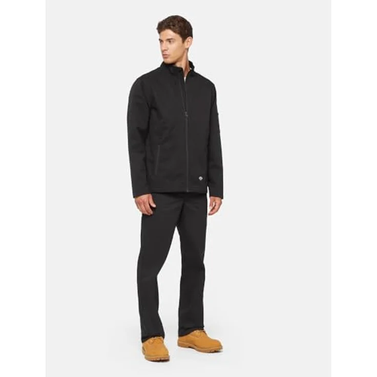 Dickies FULL ZIP SOFTSHELL JACKEN, wasserabweisende Arbeitsjacke mit zwei Reißverschlusstaschen, schwarz – Bild 3