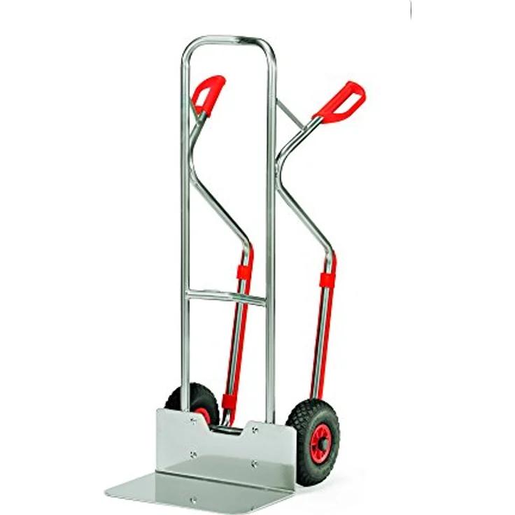 FETRA Sackkarre Alu-Stapelkarre A1331V, leichte Aluminiumkonstruktion mit austauschbarer Aluminiumschaufel, Vollgummibereifung für sicheren Transport von runden Gütern – Bild 2