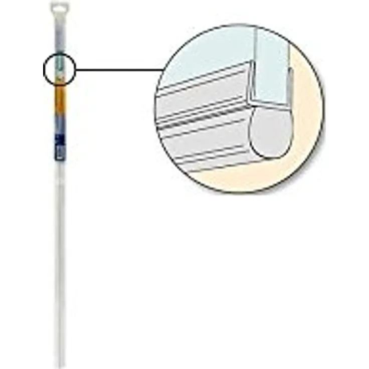 Fermit Duschtürdichtung Typ 23011, Rundlippe 1 m für Glasstärken 5-8 mm, transparent, wasserabweisend