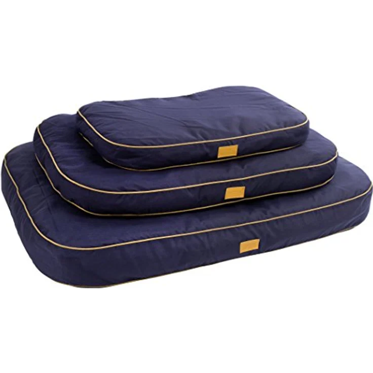 Kerbl 81313 Liegekissen Jerome, 80 x 60 x 6 cm, navy-cognac – Bild 2