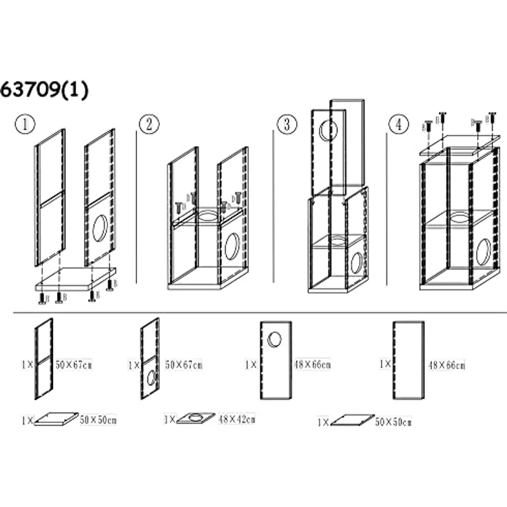 Nobby Kratzbaum FARIS, cream, 70 x 60 x 173 cm, 1 Stück – Bild 2