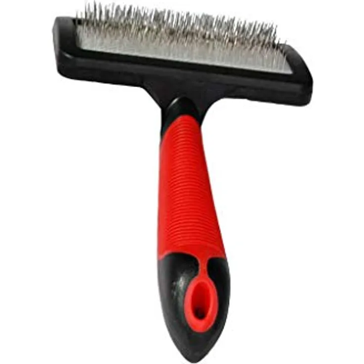 Karlie Professional Zupfbürste, Hundebürsten, L, Gummi, Rot/Schwarz, 19x12 cm